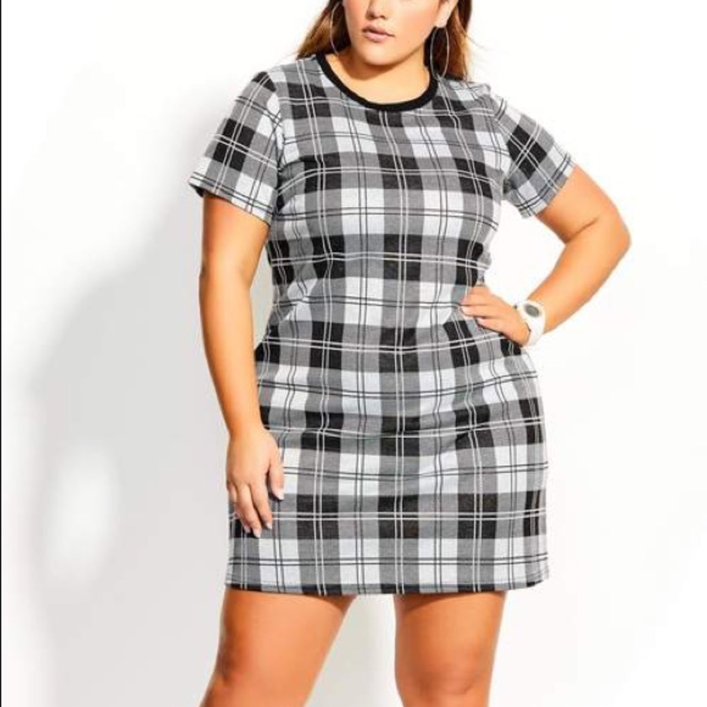CityChic Tartan Dress